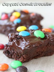 Copycat Cosmic Brownies are chewy, moist and chocolaty perfection from Marye of Restless Chipotle for MadefromPineterest.net