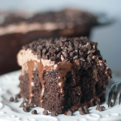 Chocolate Pudding Poke Cake