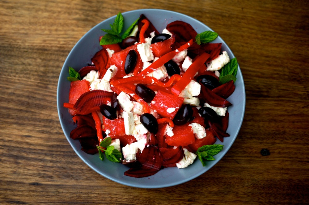 Watermelon-Feta-Beet-Salad