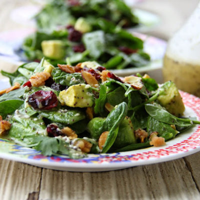 Cranberry Avocado Salad with Sweet White Balsamic