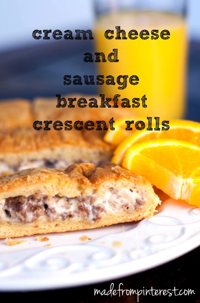cream cheese and sausage breakfast crescent roll