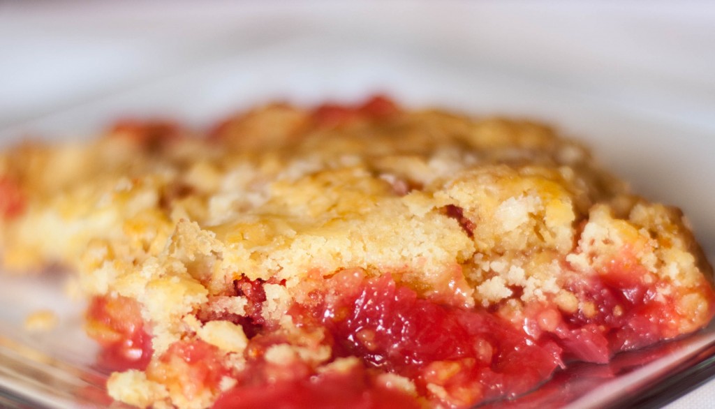 Rhubarb Dump Cake - TGIF - This Grandma is Fun