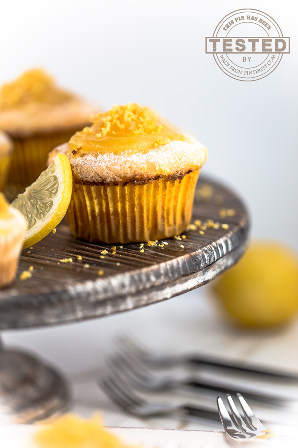 These lemon curd muffins are light, fluffy and unbelievably moist.They are quick and easy to make because you use  a box of King Arthur Gluten Free Muffin Mix and a jar of store bought lemon curd.  Warning, they are addicting!