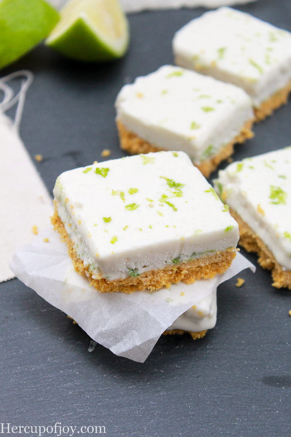 Healthy No Bake Key Lime Bars