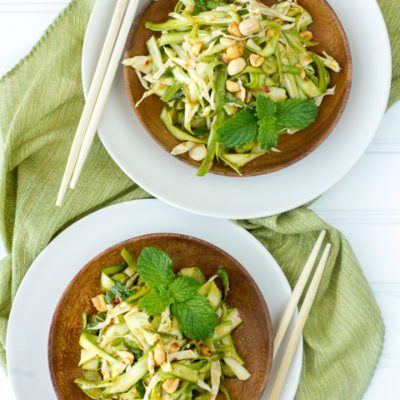 Shaved Asparagus Salad with Asian Dressing