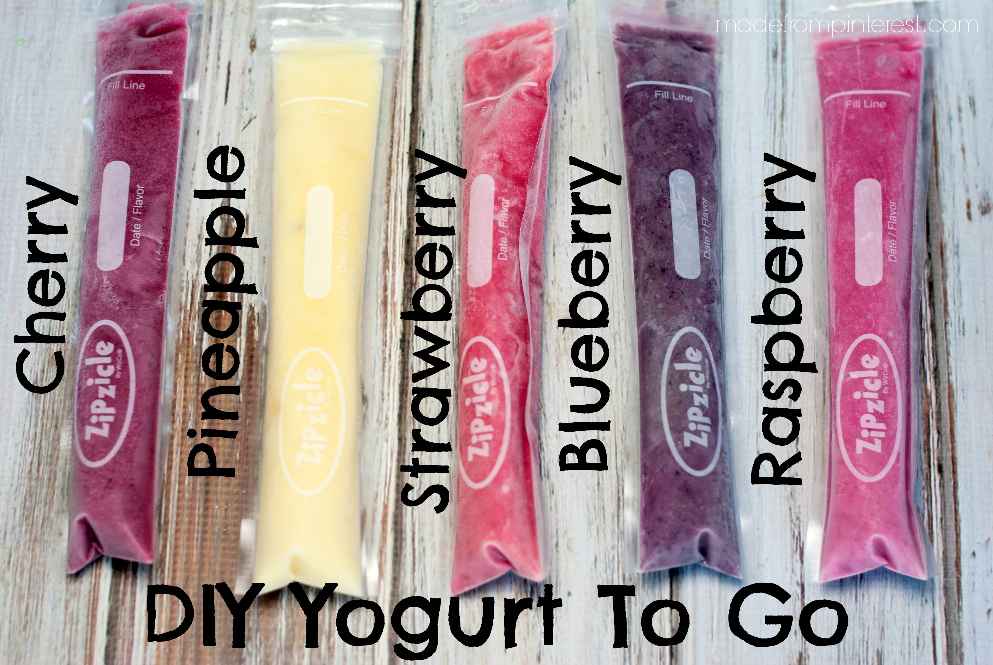 Your kids are going to gobble up these portable yogurts. They are full of fruit! With only 3 ingredients, these are SO easy to make.