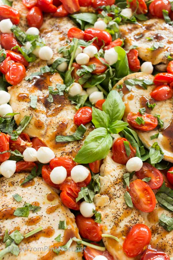 Better than any restaurant, Balsamic Glazed Caprese Chicken takes 30 minutes to make!