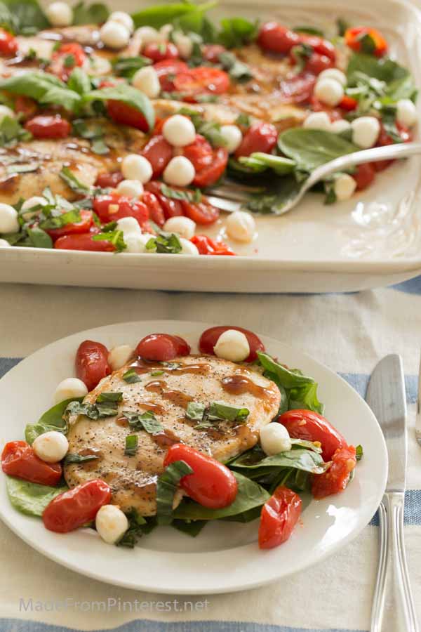 Better than any restaurant, Balsamic Glazed Caprese Chicken takes 30 minutes to make!