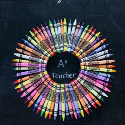 Back to School Teacher Crayon Wreath