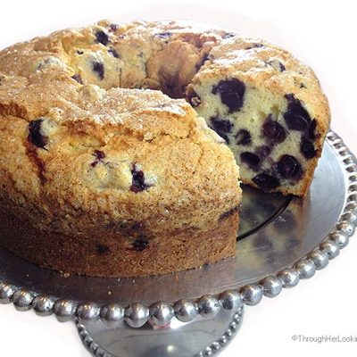 If you're a blueberry lover, this delicious Blueberry Pound Cake is for you. It's a moist, dense, buttery pound cake packed with plump, juicy blueberries.