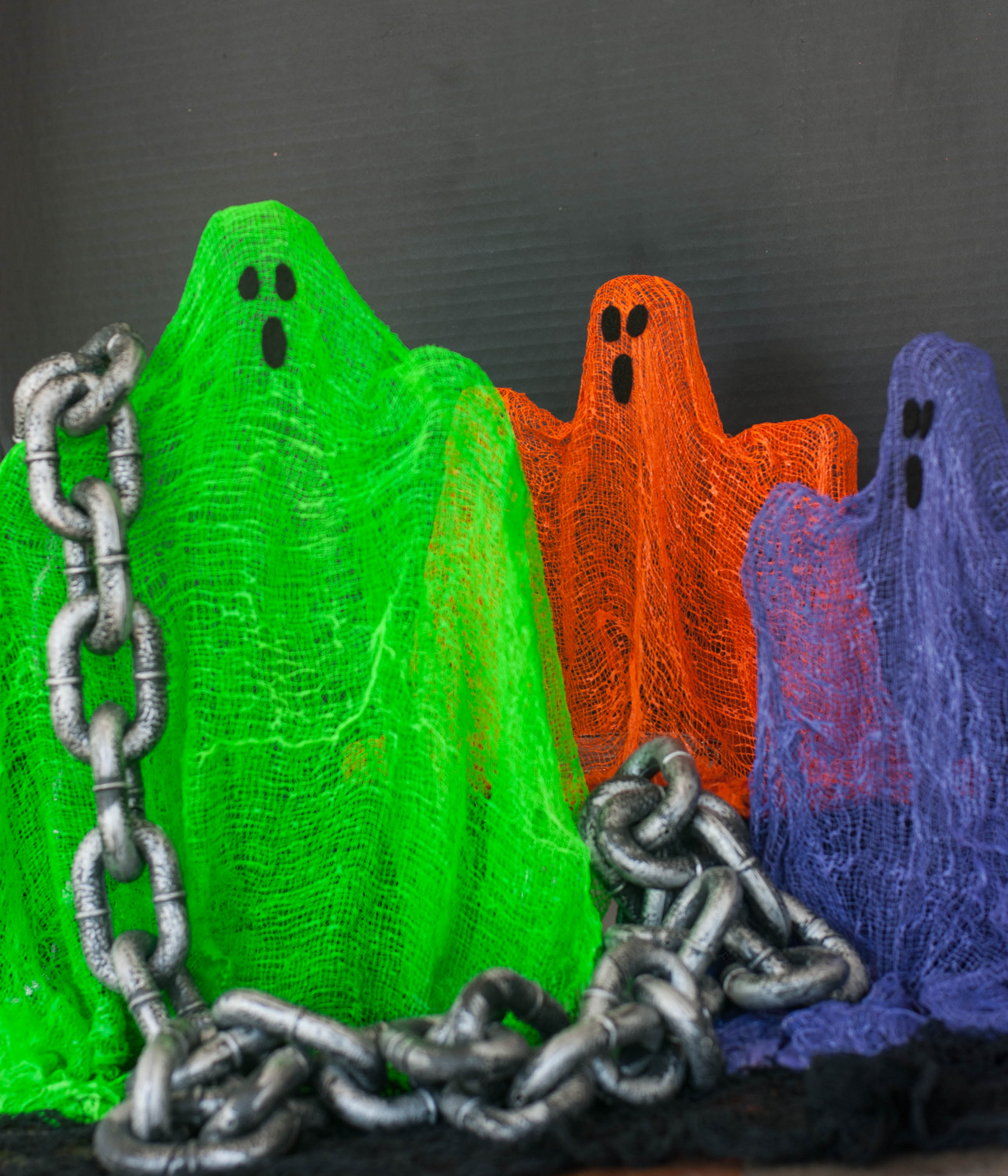 Made in bright Halloween colors, these stand up ghosts are bringing color back to life! Get it?