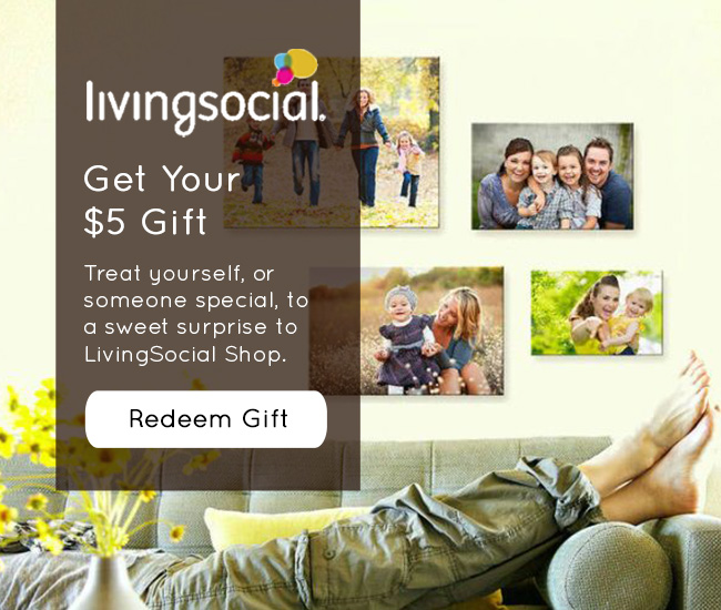 Treat yourself or someone you know to a sweet surprise....with this $5 gift to LivingSocial Shop!