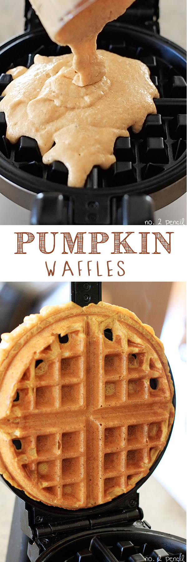 Pumpkin Waffles are a breakfast that is easy (especially if you prepare the batter beforehand.)