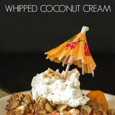 This Tropical Fruit Crumble with Coconut Cream is a delightful combination of crunchy and not too sweet tropical goodness!