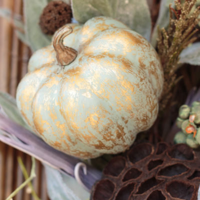 Painted Metallic Foil Pumpkins