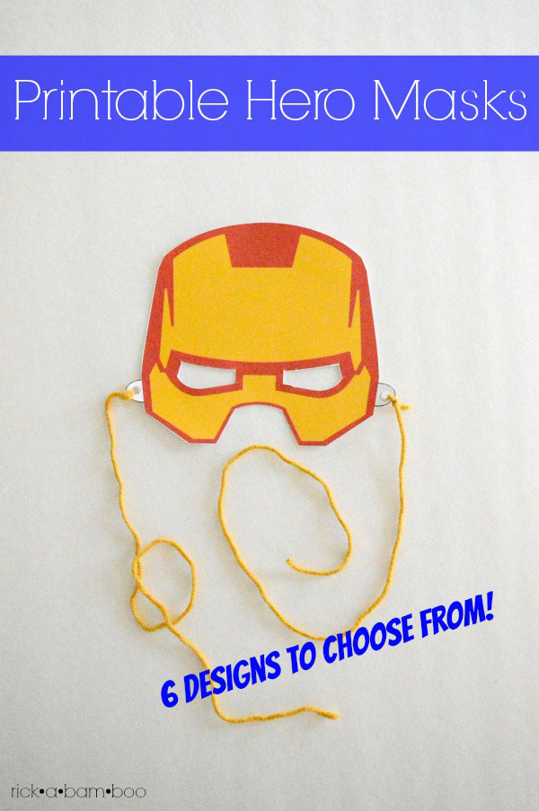 Need a quick costume? Try a pintable hero mask.