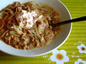 Slow Cooker White Chicken Chili is a creamy comforting dish that simmers all day and is ready when you get home. 