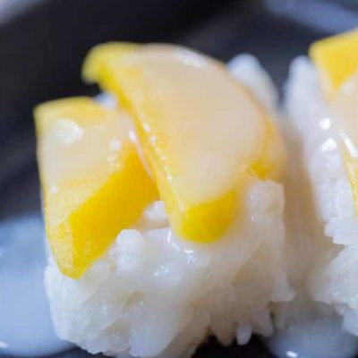 Sweet Thai Coconut Mango Sticky Rice Bites