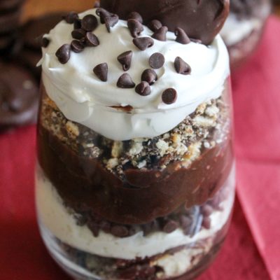 Chocolate Cheesecake Thin Mint Parfait