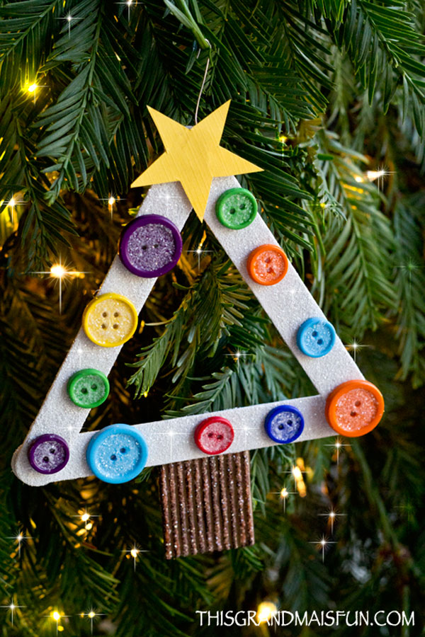  DIY  Kids  Craft Stick Christmas  Tree Ornament  TGIF This 