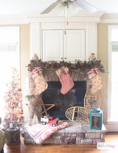 Vintage Christmas Mantel