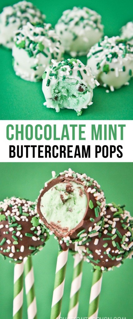 Chocolate Mint Buttercream Pops