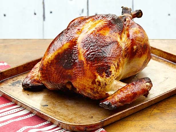 Honey Brined turkey from Food Network's Alton Brown.