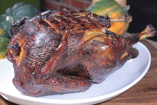 Beautifully well done smoked turkey will make you want to have this every year.