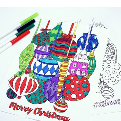 Free Christmas Ornament Coloring Page