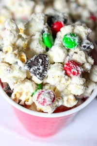 Christmas Cake Batter Popcorn