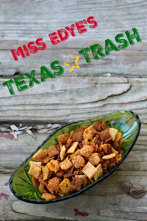 Texas Trash makes a great gift for the holidays. Salty, spicy, crispy, and crunchy it definitely has southwestern flavor. From MadeFromPinterest.com