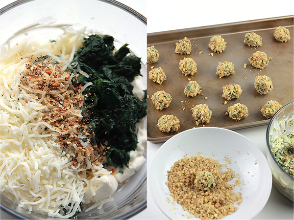 Insanely delicious bite sized Spinach Cheese Balls are easy to make and even easier to eat. A perfect addition to your Game Day menu.