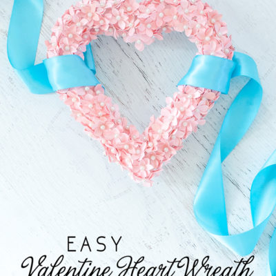 Valentine Heart Wreath with Paper Flowers