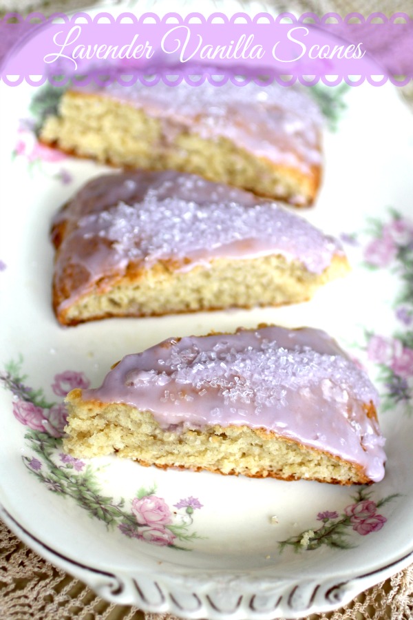 Lavender Vanilla Scones are buttery, tender, and sweet. They're easy to make and freeze well, too! from MadeFromPinterest .net