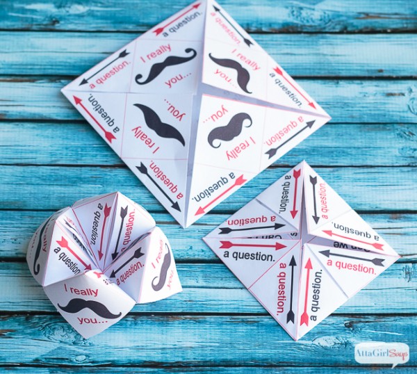 Printable Cootie Catcher Valentines