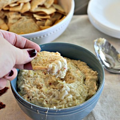 If you are looking for something that is easy and delicious, this artichoke dip is for you.