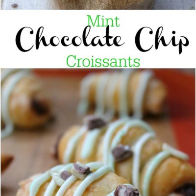 Mint Chocolate Chip Croissants