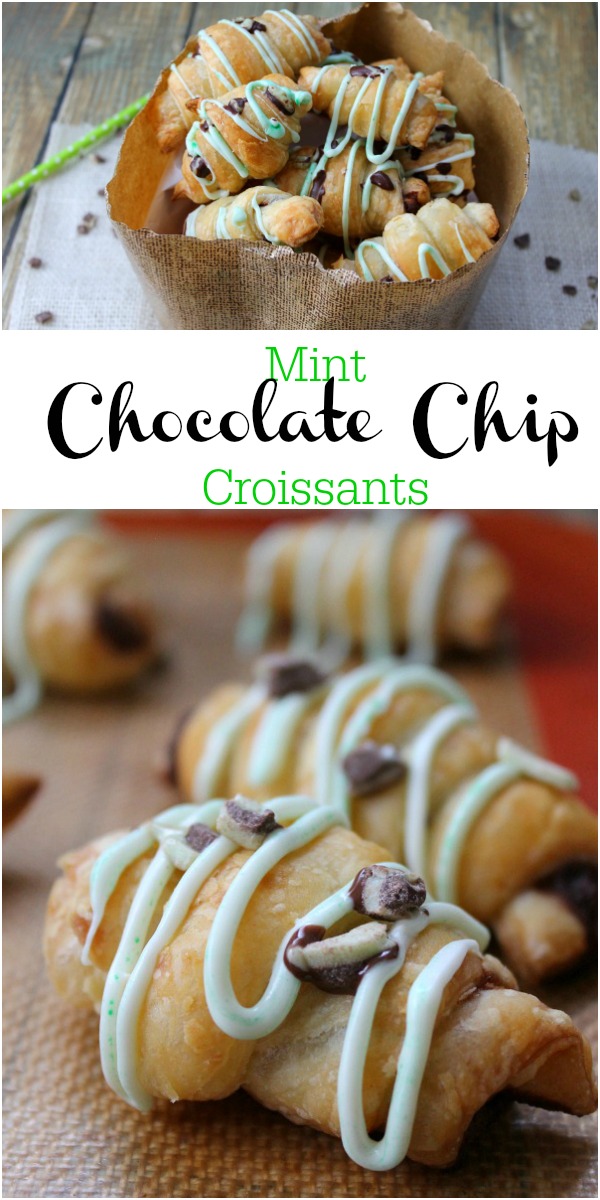 Irresistible Mint Chocolate Chip Croissants are the ultimate breakfast treat!
