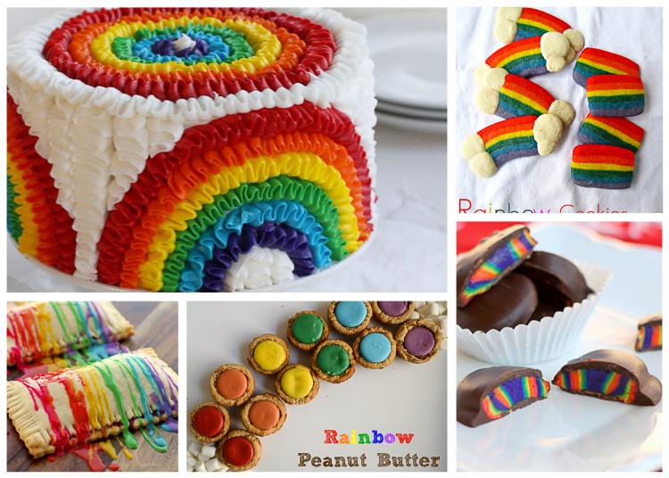 We have gathered 100 hundred delightful rainbow snacks, treats, and desserts you can make for your grandchildren. St. Patrick's Day is just around the corner. Sneaky leprechauns will be busy avoiding the many traps set for them so they can make it to the pot of gold at the end of the rainbow! Choose from rainbow cupcakes, jigglers, ice cream, cookie bark, candy kabobs, crepes, rainbow meringue cookies, fudge, smoothies, veggie kabobs, marshmallows, rainbow trifle, jelly roll cake, rainbow Poptarts, bread, bagels and more! Perfect for St. Patrick's Day, birthday parties, celebrations or just because!