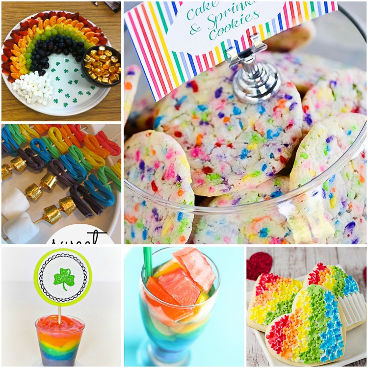 We have gathered 100 hundred delightful rainbow snacks, treats, and desserts you can make for your grandchildren. St. Patrick's Day is just around the corner. Sneaky leprechauns will be busy avoiding the many traps set for them so they can make it to the pot of gold at the end of the rainbow! Choose from rainbow cupcakes, jigglers, ice cream, cookie bark, candy kabobs, crepes, rainbow meringue cookies, fudge, smoothies, veggie kabobs, marshmallows, rainbow trifle, jelly roll cake, rainbow Poptarts, bread, bagels and more! Perfect for St. Patrick's Day, birthday parties, celebrations or just because!