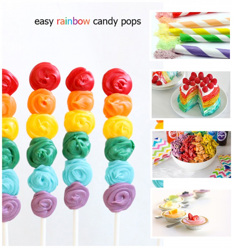 We have gathered 100 hundred delightful rainbow snacks, treats, and desserts you can make for your grandchildren. St. Patrick's Day is just around the corner. Sneaky leprechauns will be busy avoiding the many traps set for them so they can make it to the pot of gold at the end of the rainbow! Choose from rainbow cupcakes, jigglers, ice cream, cookie bark, candy kabobs, crepes, rainbow meringue cookies, fudge, smoothies, veggie kabobs, marshmallows, rainbow trifle, jelly roll cake, rainbow Poptarts, bread, bagels and more! Perfect for St. Patrick's Day, birthday parties, celebrations or just because!