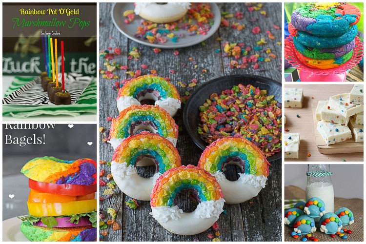 We have gathered 100 hundred delightful rainbow snacks, treats, and desserts you can make for your grandchildren. St. Patrick's Day is just around the corner. Sneaky leprechauns will be busy avoiding the many traps set for them so they can make it to the pot of gold at the end of the rainbow! Choose from rainbow cupcakes, jigglers, ice cream, cookie bark, candy kabobs, crepes, rainbow meringue cookies, fudge, smoothies, veggie kabobs, marshmallows, rainbow trifle, jelly roll cake, rainbow Poptarts, bread, bagels and more! Perfect for St. Patrick's Day, birthday parties, celebrations or just because!