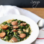This White Bean, Sausage, and Kale Soup Recipe is so simple, so filling, and so delicious and is perfect for this unexpected early spring winter weather.