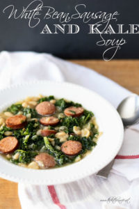 This White Bean, Sausage, and Kale Soup Recipe is so simple, so filling, and so delicious and is perfect for this unexpected early spring winter weather.