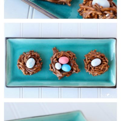 With Easter just past, there is often a plethora of leftover Easter candy laying around the house. These Marshmallow Bird Nests are a great way to use up some of those leftover sweets to make something even better!