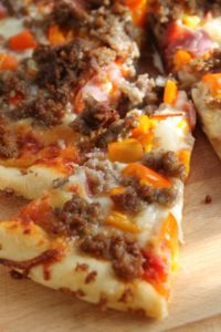 Before the pizza man can even deliver, you can have a fresh, homemade, sausage, cheesy pizza.