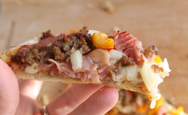Before the pizza man can even deliver, you can have a fresh, homemade, sausage, cheesy pizza. 