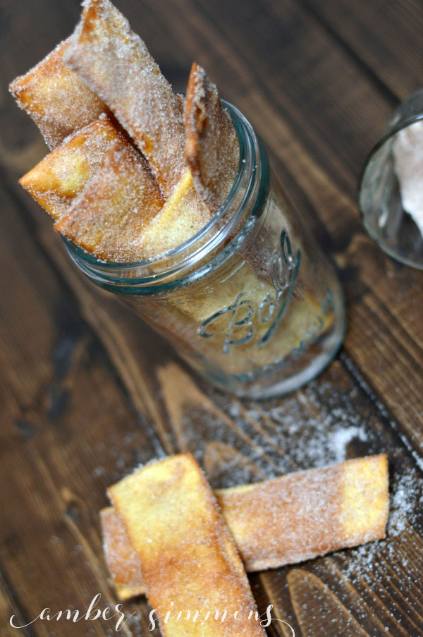 These churro chips are light and crispy cinnamon sugar covered tortillas that are great for a family day at home. They are also sure to be a hit at any party. Plus they are easy to make.