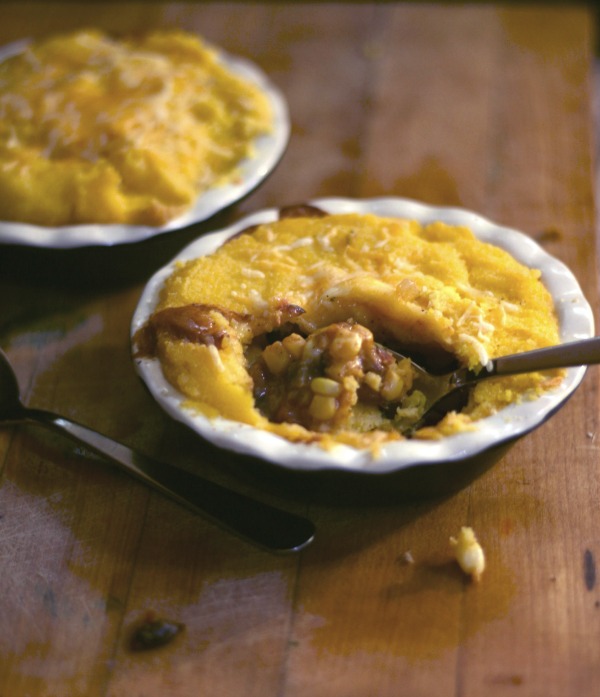 Vegetarian tamale pie is quick to put together. 
