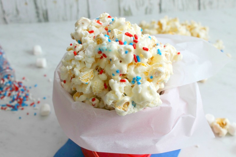 Patriotic Marshmallow Popcorn